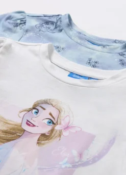 Pack 2 t-shirt Frozen in cotone stretch bambina