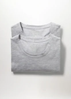 2 pack T-shirt girocollo in cotone stretch uomo