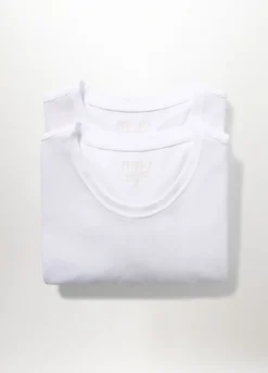 2 pack T-shirt girocollo in cotone stretch uomo