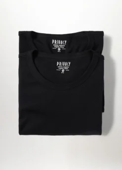 2 pack T-shirt girocollo in puro cotone uomo