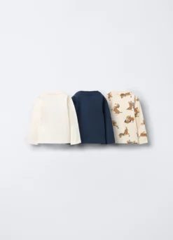 Pack 3 t-shirt in jersey di puro cotone bimbo