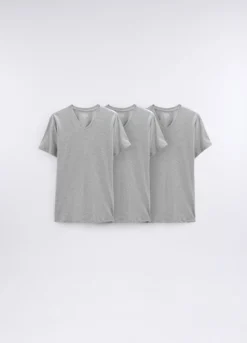 3 pack T-shirt intima scollo a V uomo