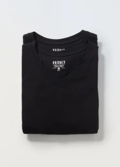 2 pack T-shirt intime collo a V in cotone stretch uomo