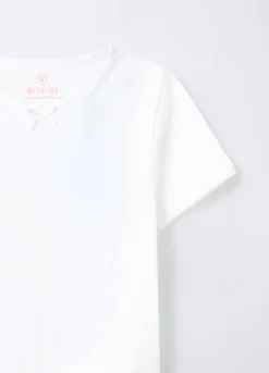 Pack 3 t-shirt intime in costina di puro cotone bambina