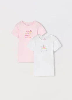 Pack 2 t-shirt intime in puro cotone neonata