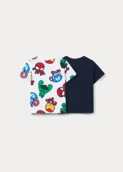 Pack 2 t-shirt Marvel in jersey di puro cotone bimbo