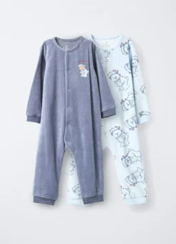 Pack 2 tutine pigiama velour misto cotone