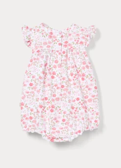 Pagliaccetto girocollo in jersey di cotone stretch neonata