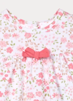 Pagliaccetto girocollo in jersey di cotone stretch neonata