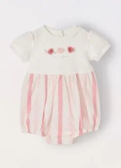 Pagliaccetto in cotone stretch neonata