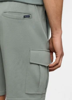 Pantaloncini cargo in felpa di cotone uomo