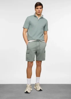 Pantaloncini cargo in felpa di cotone uomo