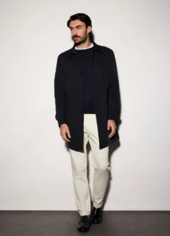 Pantalone chino bianco slim fit in cotone stretch uomo