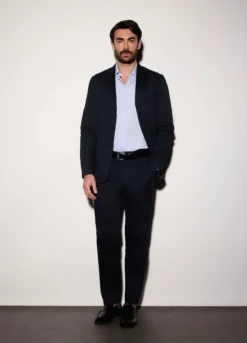 Pantalone chino regular fit in cotone stretch uomo