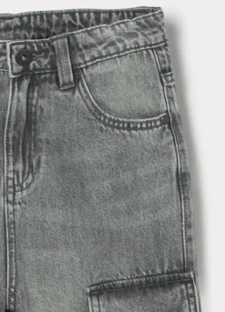 Pantaloni cargo in denim misto cotone ragazzo