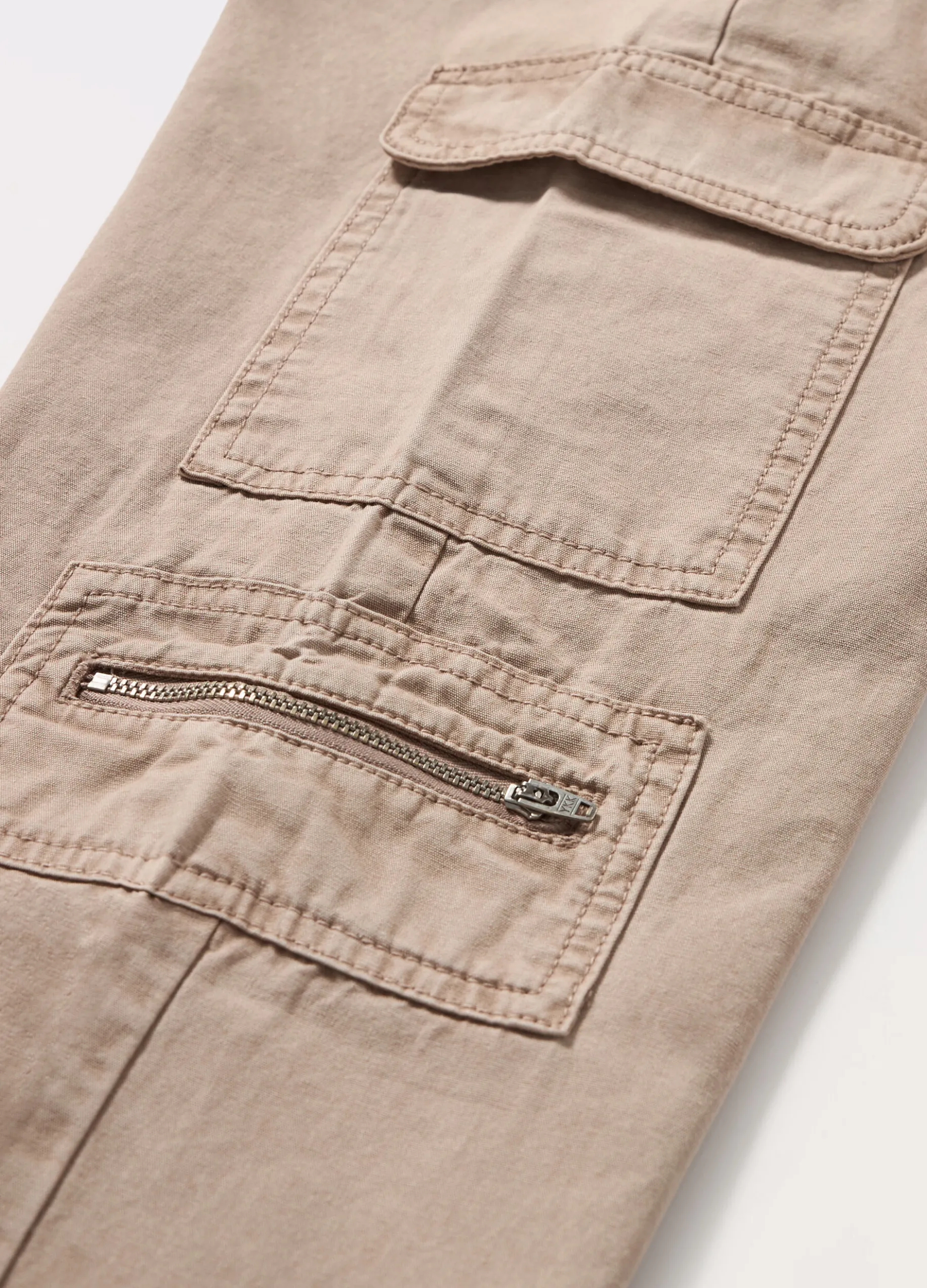 Pantaloni cargo in denim di puro cotone ragazza