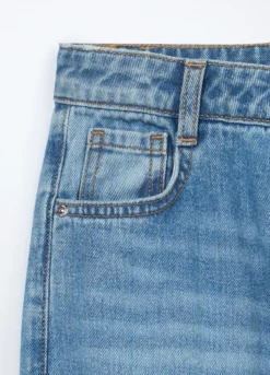 Pantaloni cargo in denim di puro cotone ragazza