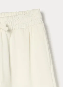 Pantaloni cargo in french terry di puro cotone ragazza