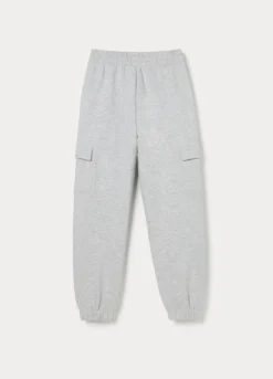 Pantaloni cargo in french terry di puro cotone ragazza