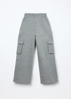 Pantaloni cargo in misto cotone fleece ragazza