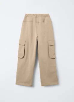 Pantaloni cargo in puro cotone garzato Fit Regular ragazzo