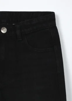 Pantaloni cargo wide leg in denim ragazza