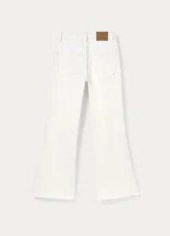 Pantaloni flare fit in denim stretch ragazza