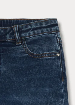 Pantaloni flare fit in denim di cotone stretch ragazza