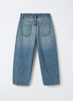 Pantaloni in denim di cotone misto viscosa Relaxed Fit bambino
