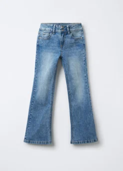 Pantaloni in denim di cotone stretch Flare Fit ragazza