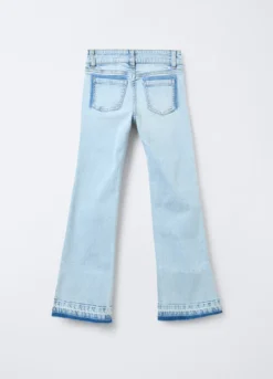 Pantaloni in denim di cotone stretch Flare Fit ragazza