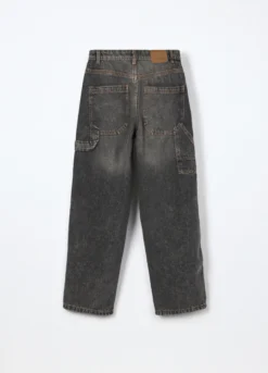 Pantaloni in denim di misto cotone stretch ragazza