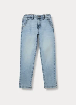 Pantaloni in denim di misto cotone ragazzo