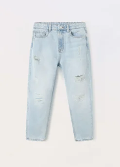 Pantaloni in denim di misto cotone ragazzo