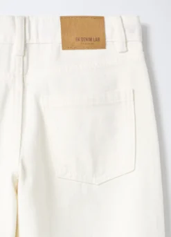 Pantaloni in denim di puro cotone Wide Leg ragazza