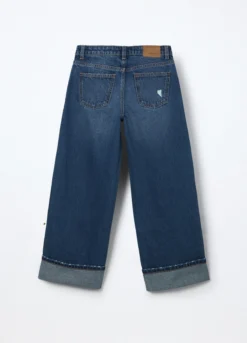 Pantaloni in denim di puro cotone ragazza