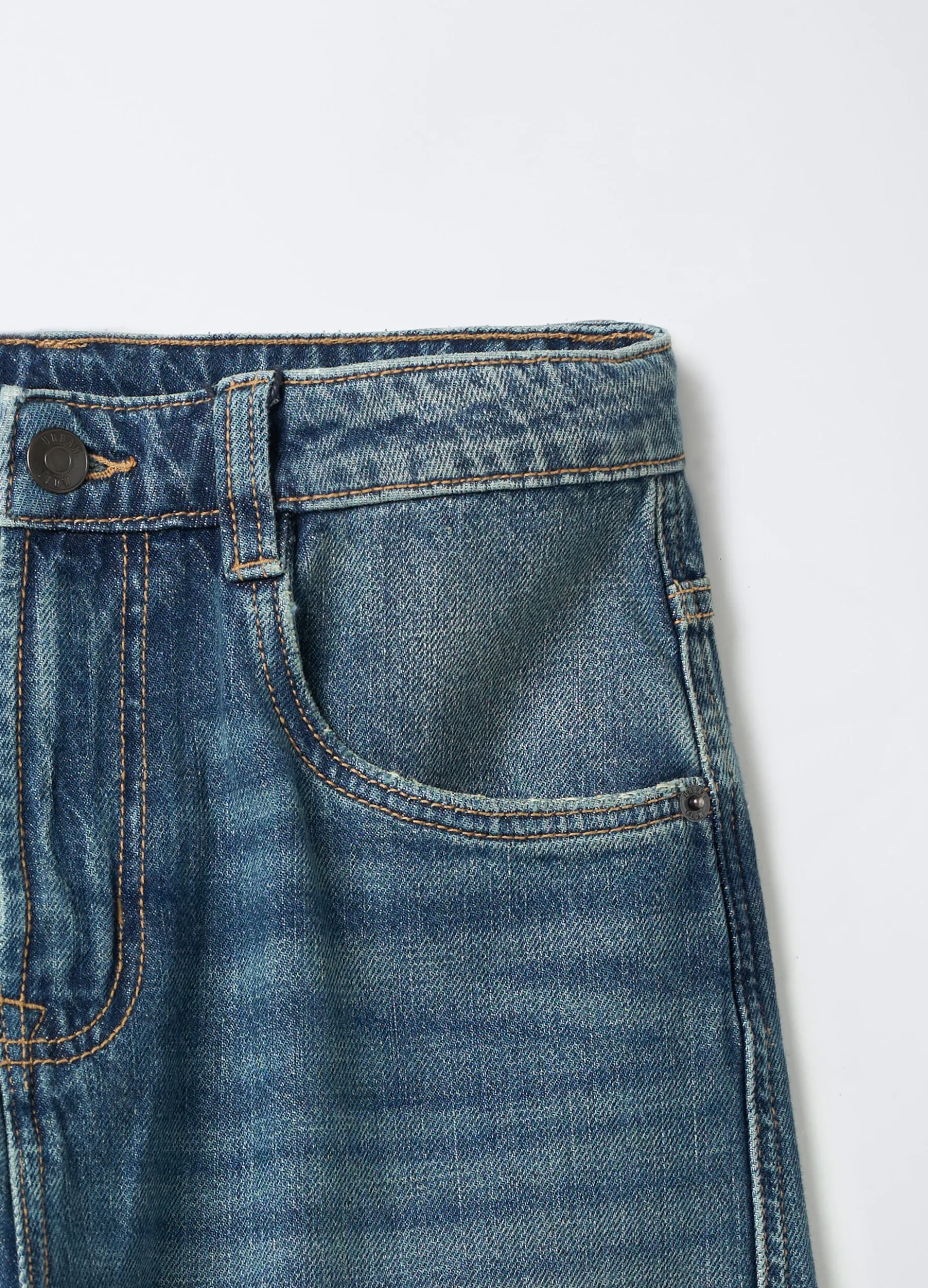 Pantaloni in denim di puro cotone Skater Fit ragazzo