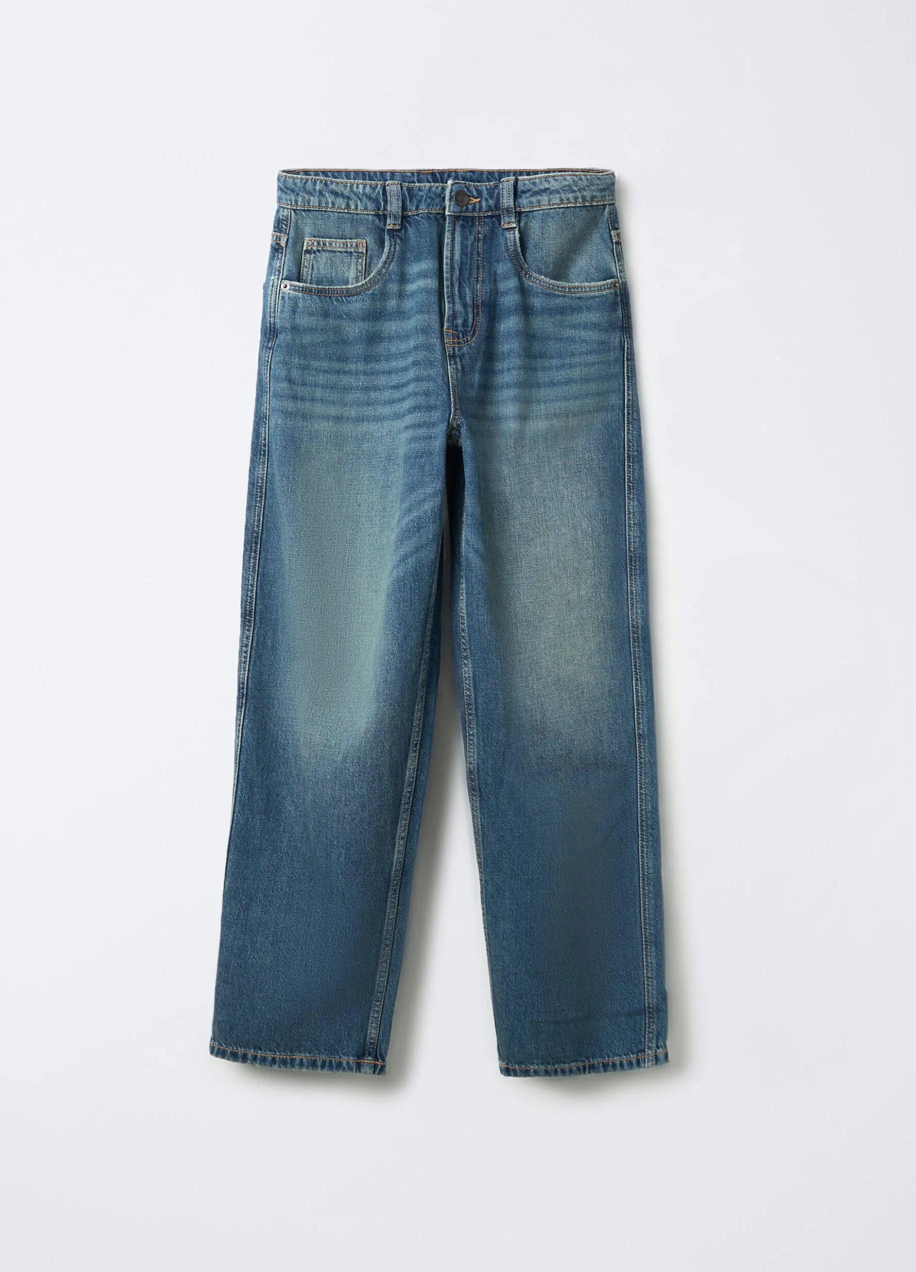 Pantaloni in denim di puro cotone Skater Fit ragazzo