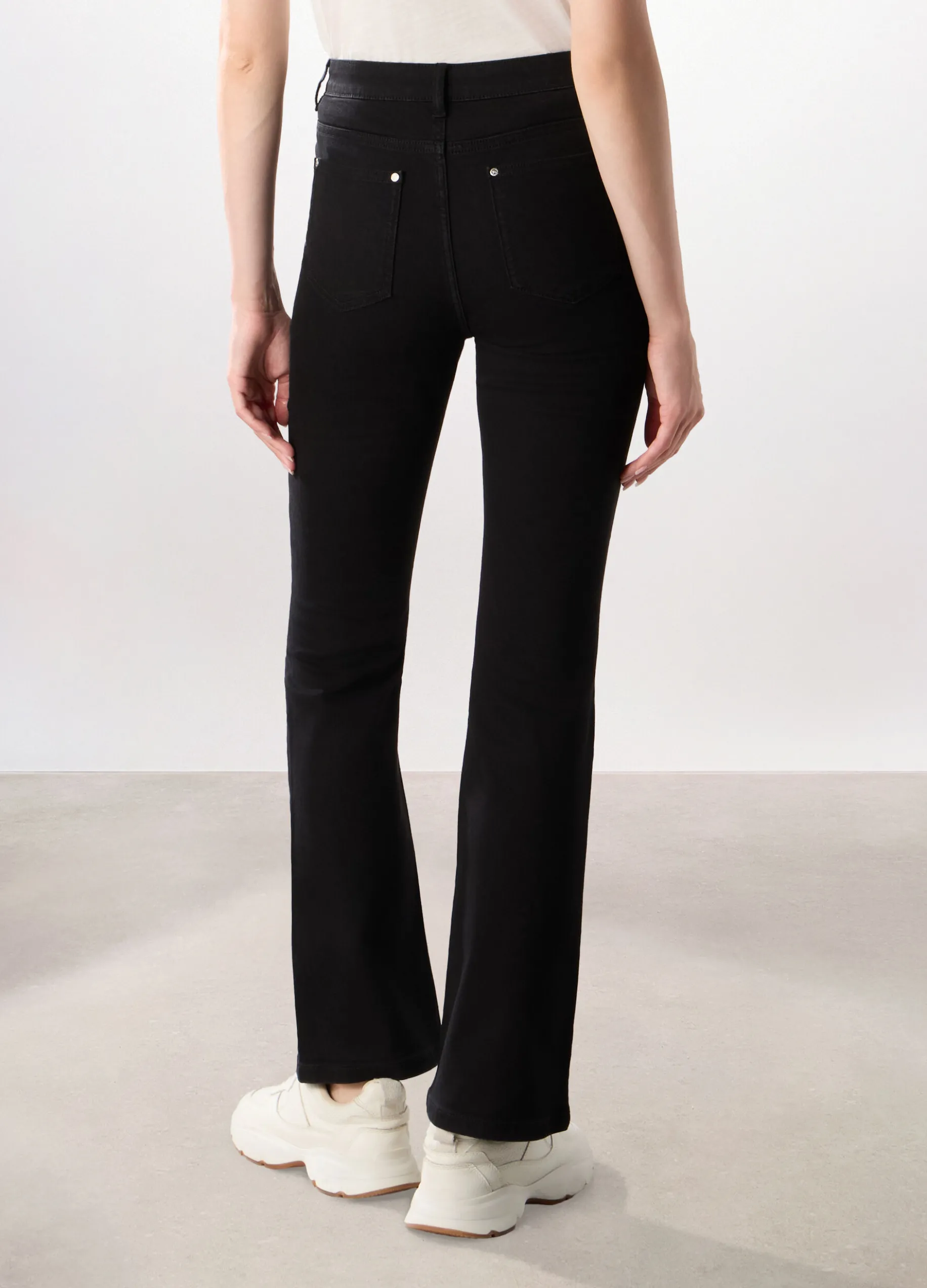 Pantaloni in denim misto cotone donna
