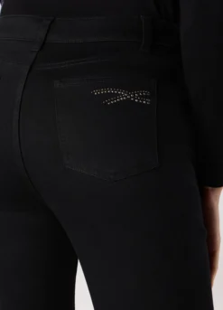 Pantaloni in denim misto cotone donna