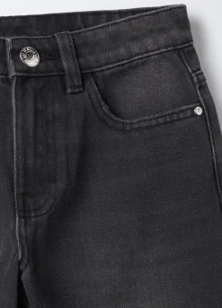 Pantaloni in denim misto cotone Wide Leg ragazza