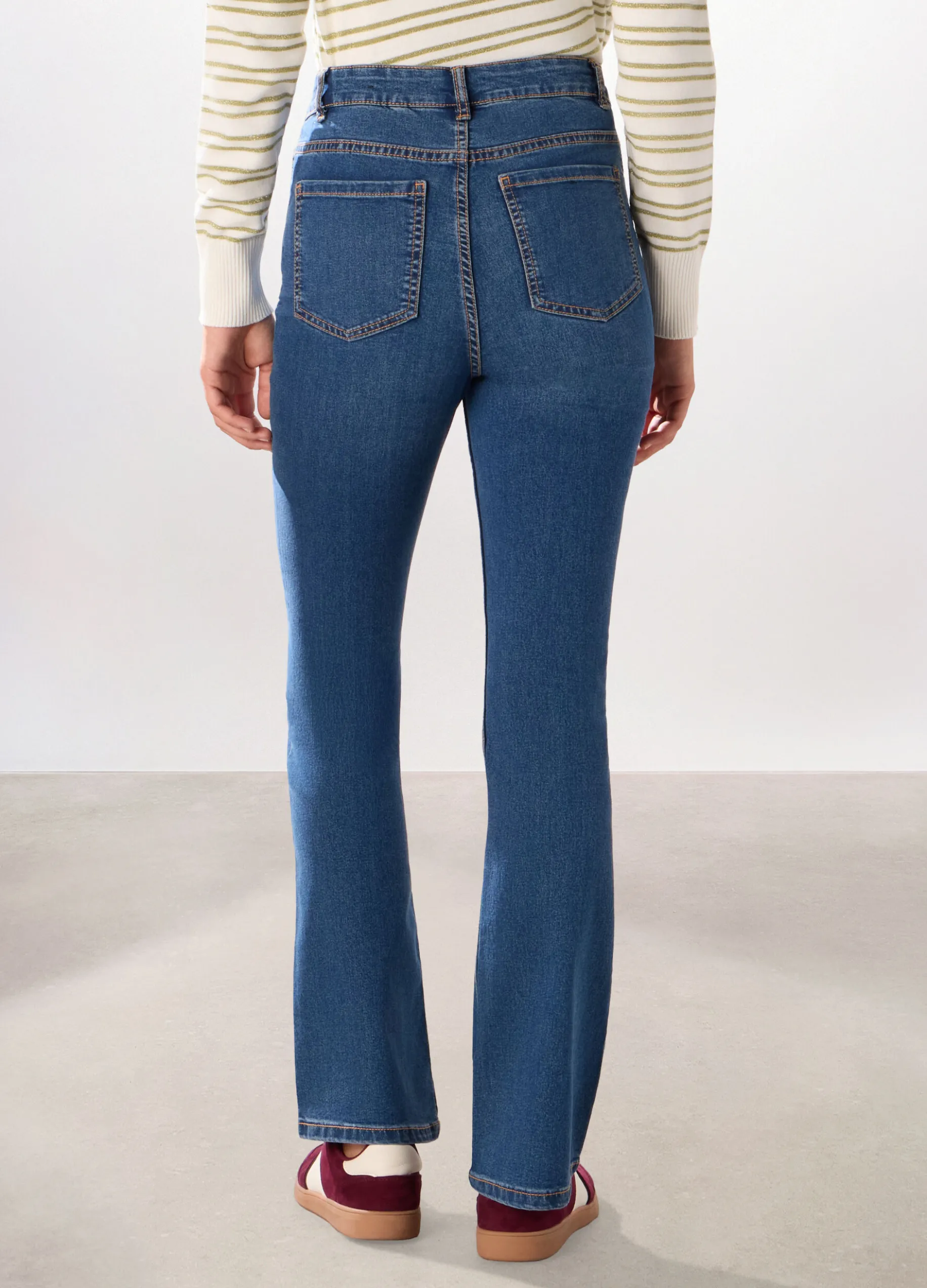 Pantaloni in denim stretch misto cotone donna