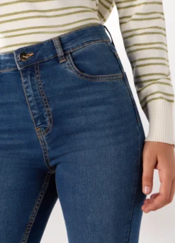 Pantaloni in denim stretch misto cotone donna