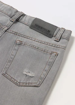 Pantaloni ripped in denim di misto cotone ragazzo
