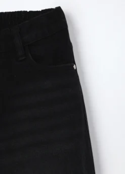 Pantaloni wide leg in denim di puro cotone ragazza