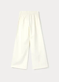 Pantaloni wide leg misto lino ragazza