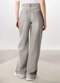 Pantaloni wide leg ripped donna