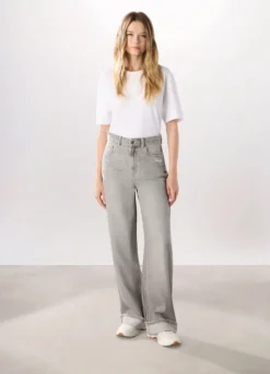 Pantaloni wide leg ripped donna