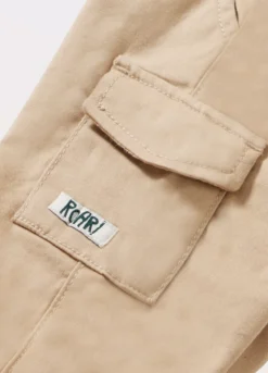 Pantaloni cargo in cotone stretch neonato