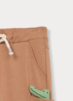 Pantaloni cargo in french terry di puro cotone bimbo